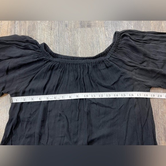 Avani del Amour Ruffle Embroidered Sleeves Boho Festival Tunic Top Blouse Small - Picture 9 of 10